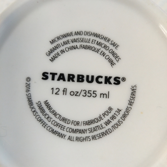 Starbucks 2016 Red Fox Tail Handle 12 oz Holiday Coffee Tea Mug Christmas Cup - Picture 6 of 9